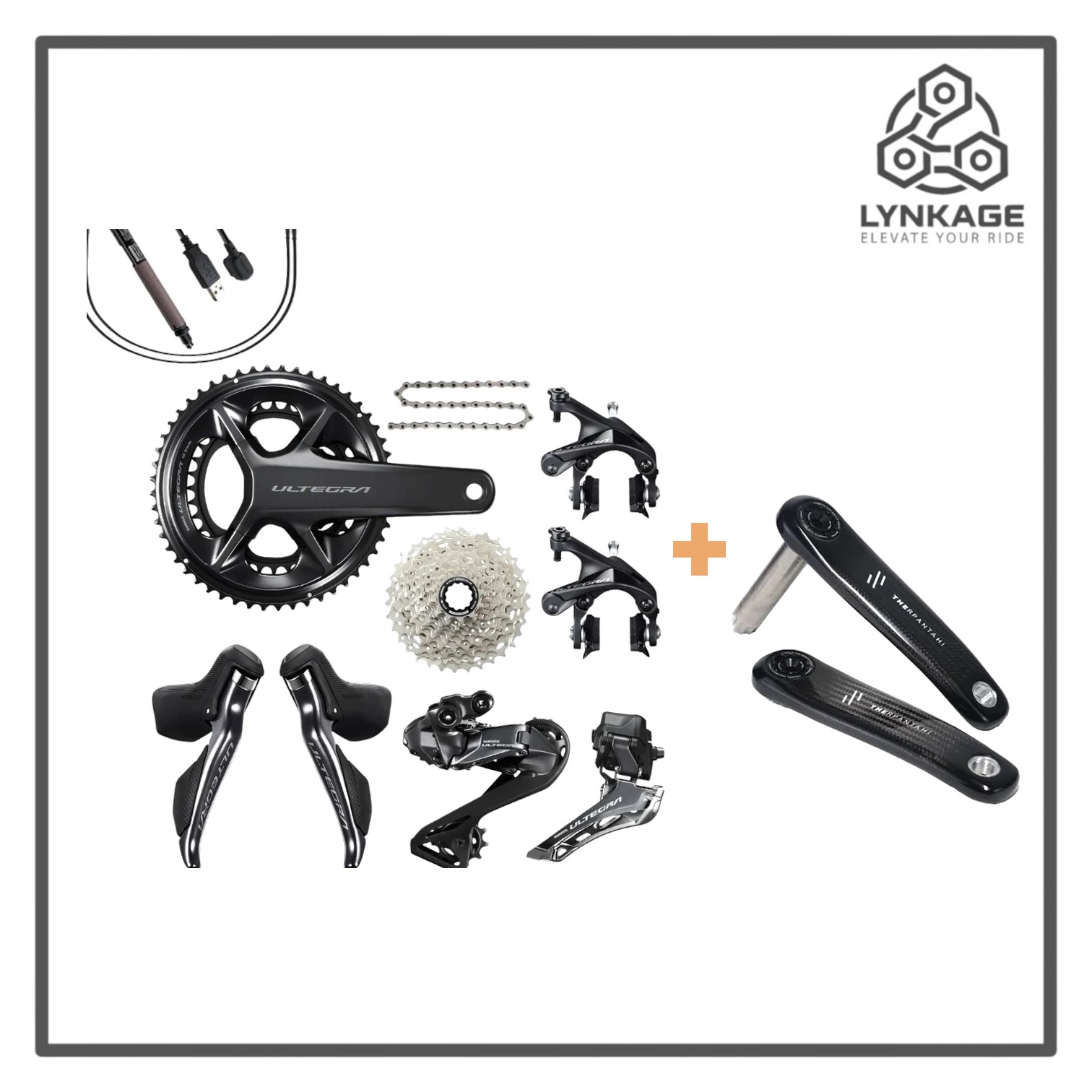 Shimano — Shimano Ultegra R8150 Rim Brake Di2 Groupset + Rpantahi Carbon Cranks — groupsets