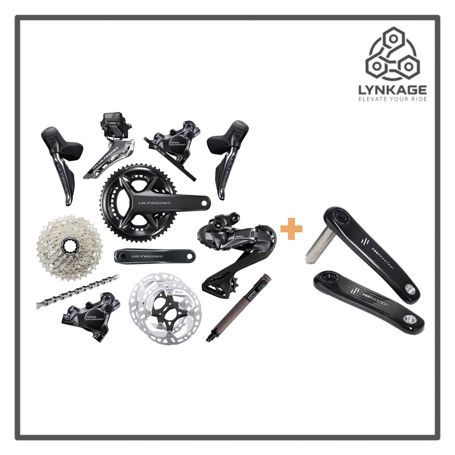 Shimano — Shimano Ultegra R8170 Di2 Groupset + Rpantahi Carbon Cranks — groupsets
